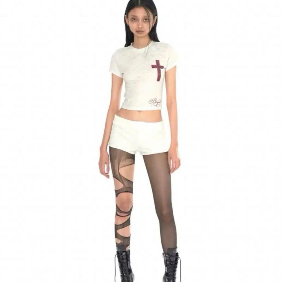 トップス BONNAE Graphic open back slit top