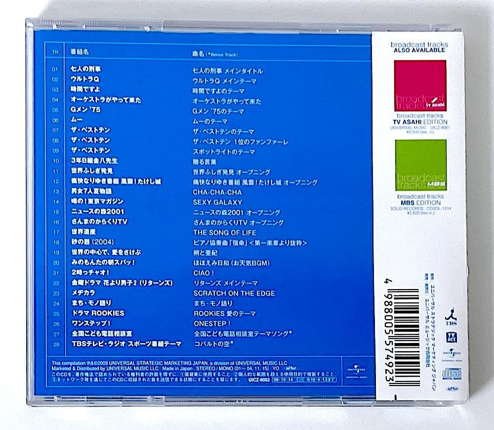 美品 廃盤 帯付き CD ブロードキャスト・トラックス TBS編