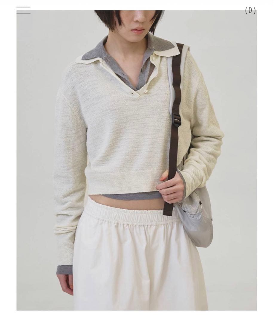 トップス Layered Polo Knit