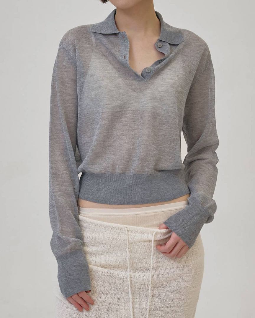 トップス Layered Polo Knit