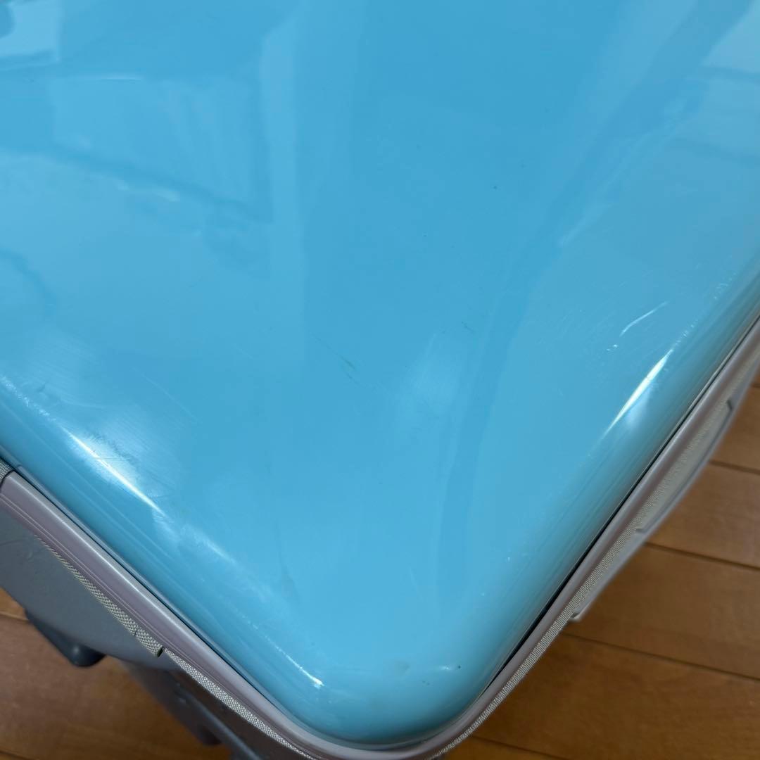 【超美品】キッズキャリーケース　乗れるスーツケース　ブルー