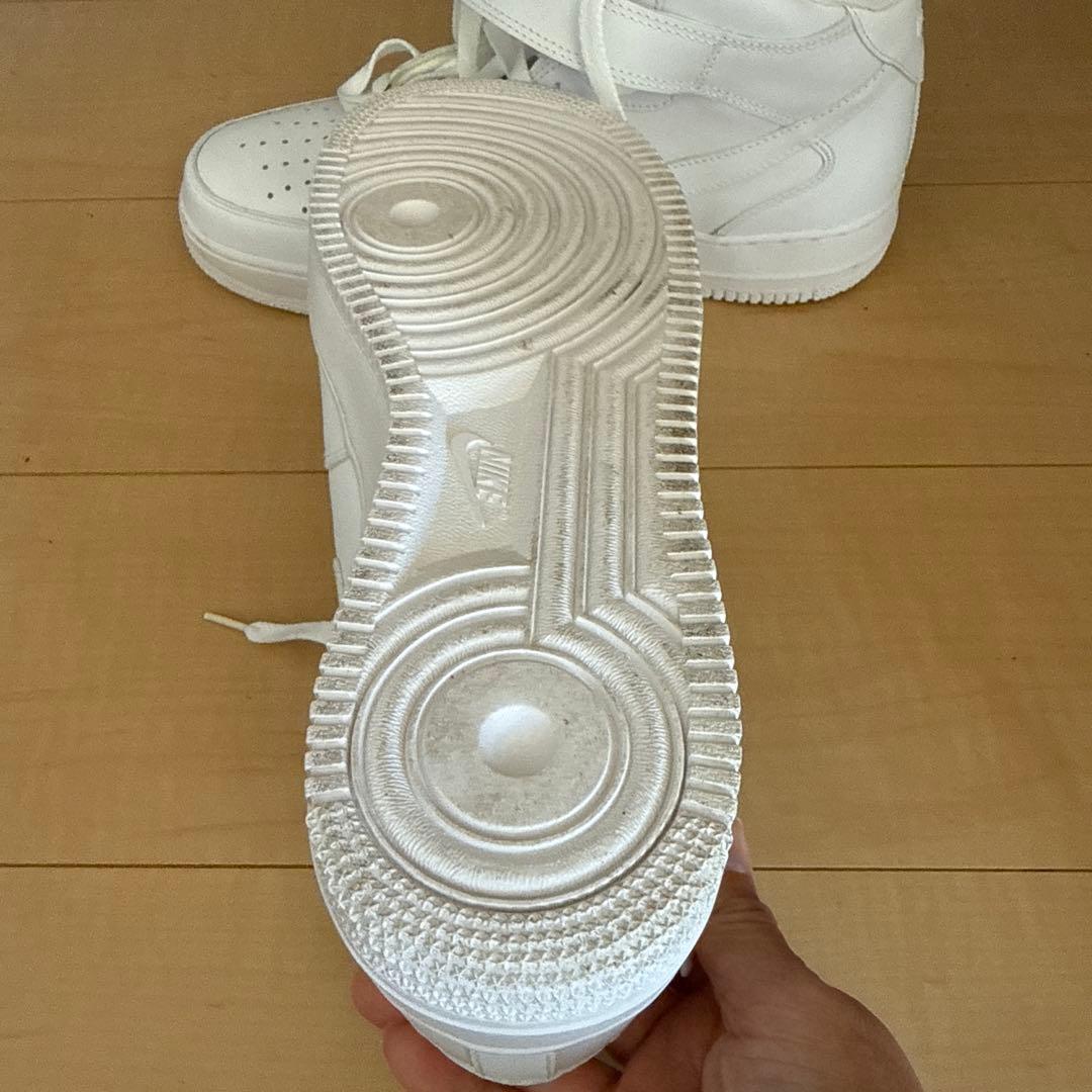 【美品】NIKE エアフォース1 MID ホワイト 28.5cm 人気 定番 白