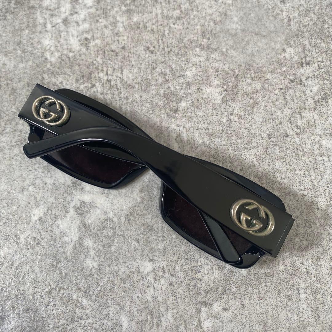 GUCCI グッチ　サングラス　インターロッキング　ブラック スクエア　2996