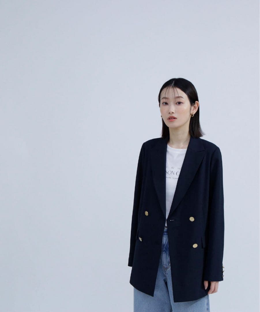 【Natural Beauty Basic】ネイビー ジャケット Sサイズ