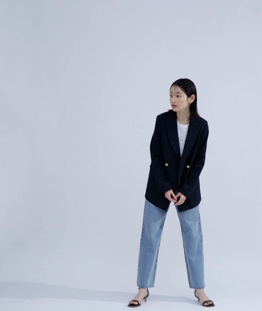 【Natural Beauty Basic】ネイビー ジャケット Sサイズ