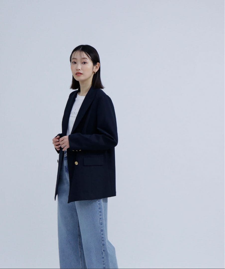 【Natural Beauty Basic】ネイビー ジャケット Sサイズ