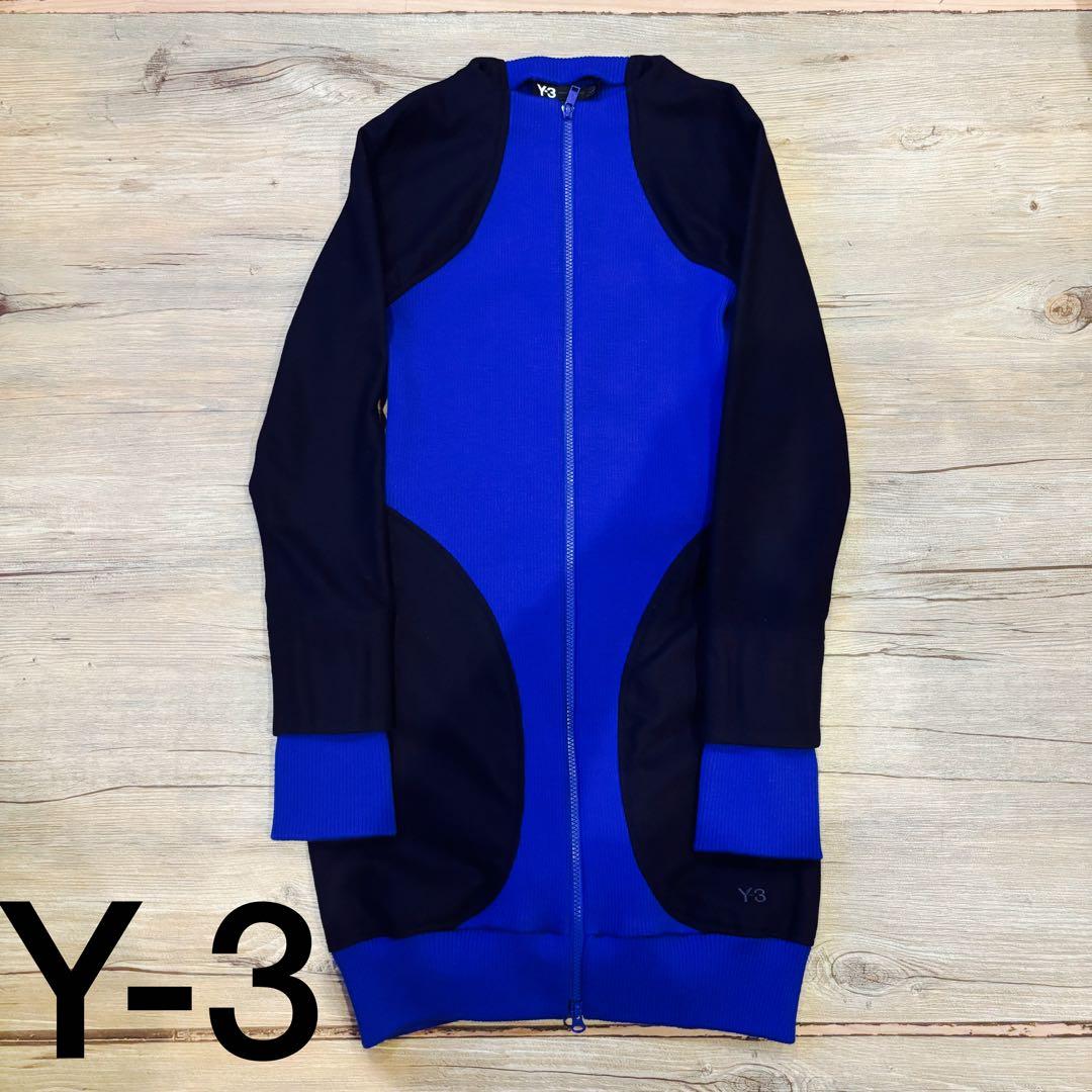 【極美品】Y-3×adidas ニットワンピース ヨウジヤマモト 青 ミニ丈