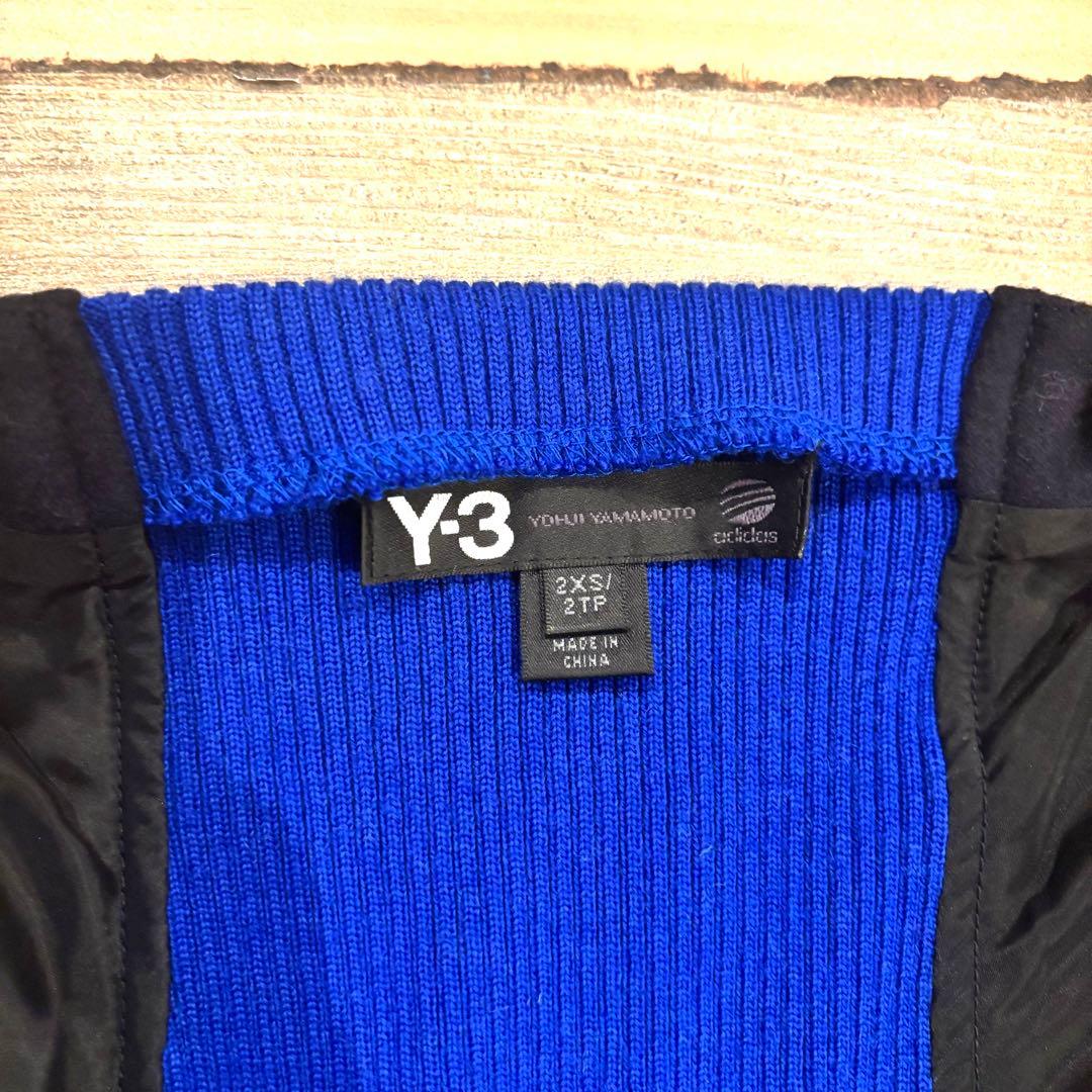 【極美品】Y-3×adidas ニットワンピース ヨウジヤマモト 青 ミニ丈