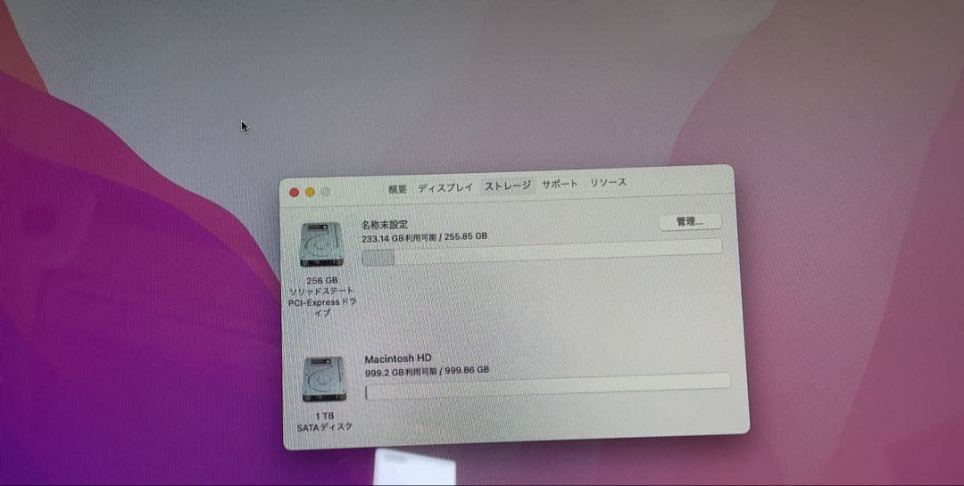 Apple Mac mini シルバー 256GB SSD + 1TB HDD