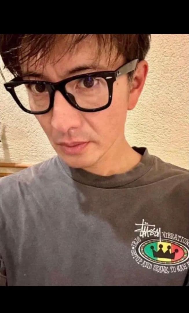 Stussy ラスタクラウン Tシャツ 　フェード　サイズ L