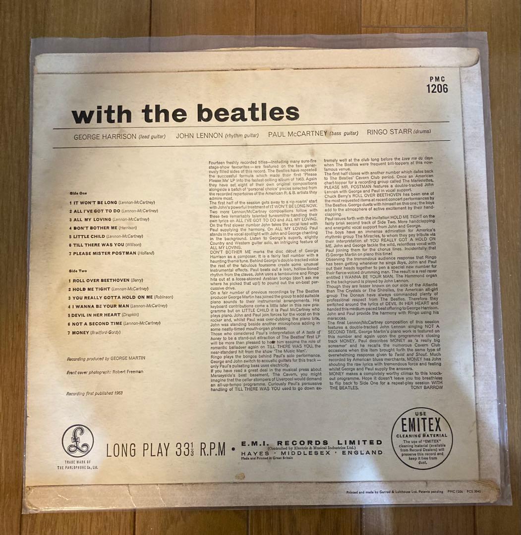 UKオリジナルMono極完7NビートルズWith The Beatlesレコード