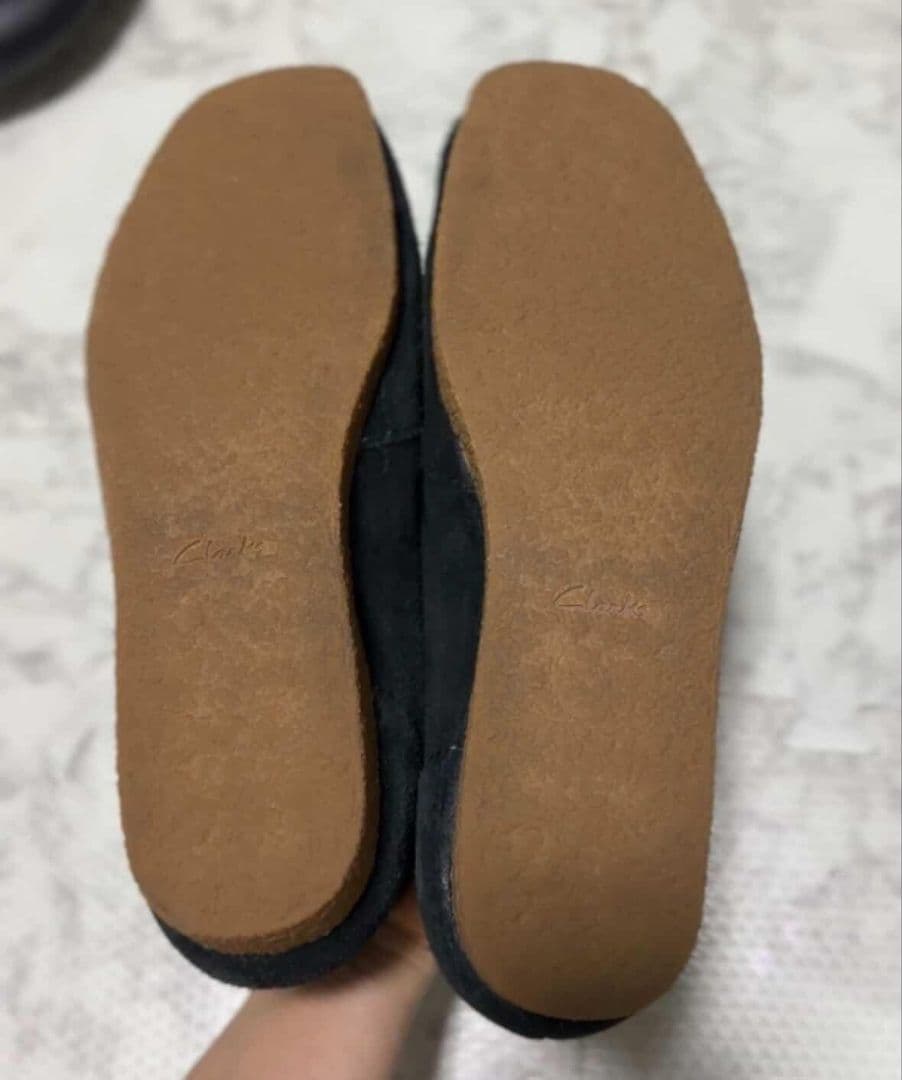 Clarks　26センチ　黒 スエード モカシンシューズ
