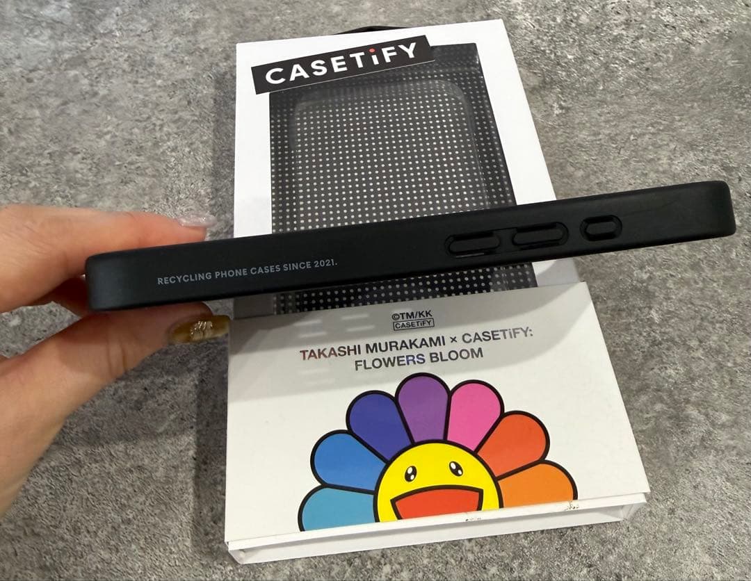 村上隆 x CASETiFY コレクション スマイル (レインボー)スマホケース