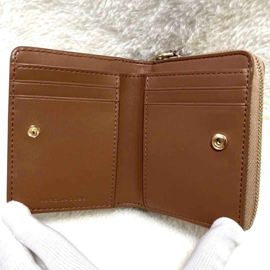 未使用級　マークジェイコブス　二つ折り財布　ザ　レザーミニコンパクトウォレット