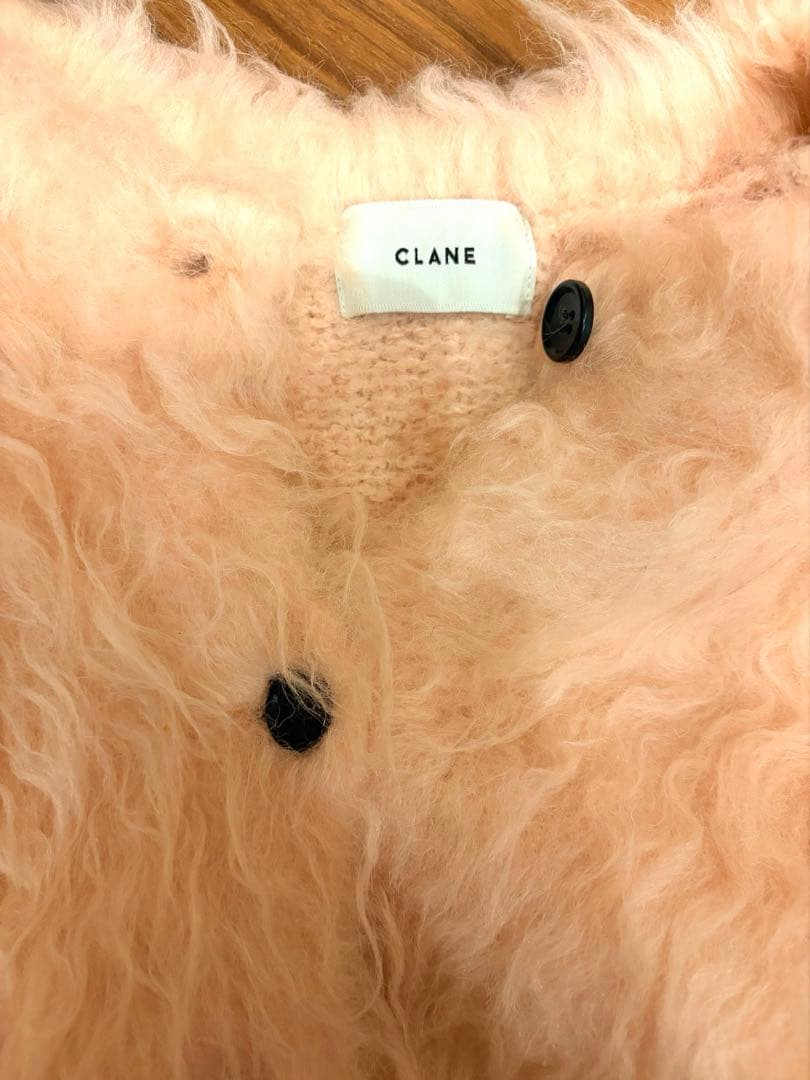 CLANE シャギーショートカーディガン　ピンク
