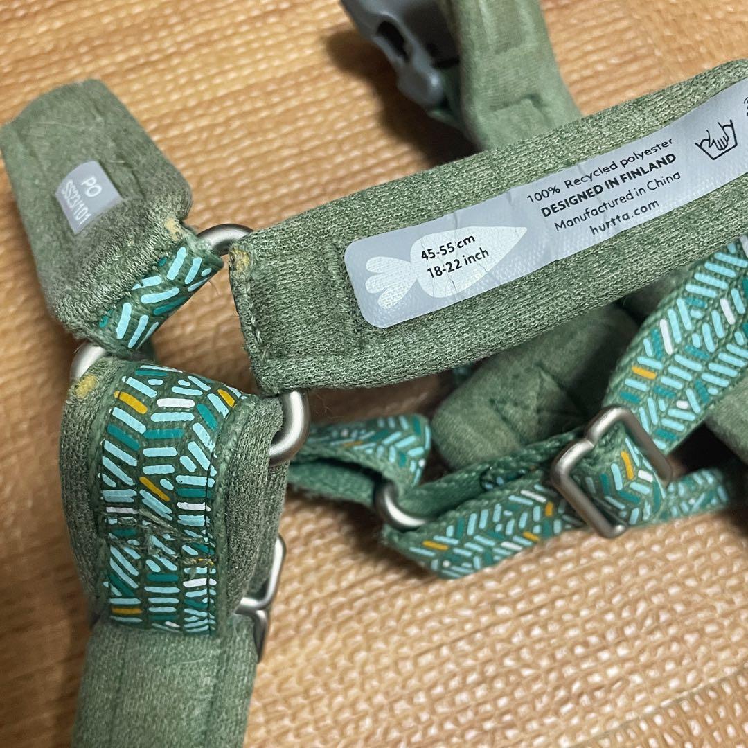 フルッタ Hurtta ラズルダズルＹ型ハーネス （45-55cm）グリーン系