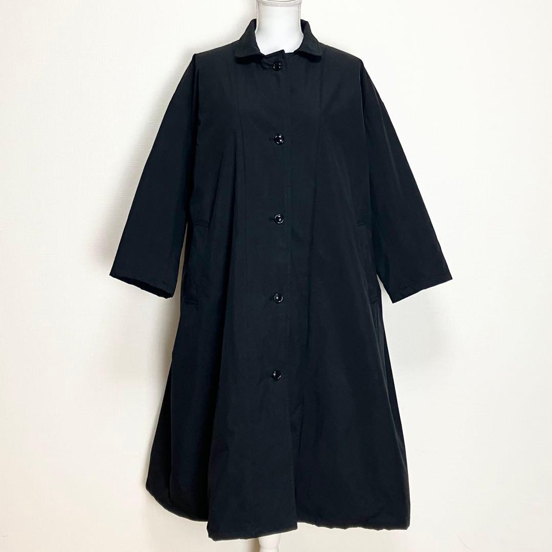 BEARDSLEY ビアズリー　シンプルビッグコート　ブラック　サイズ1