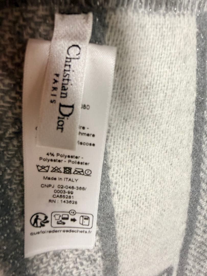 CHRISTIAN DIOR グレー マフラー