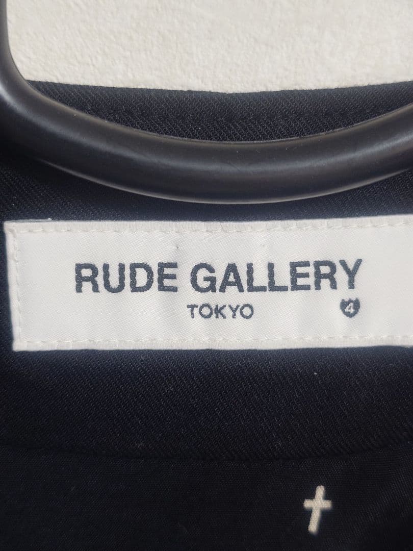 RUDE GALLERY 裏地クロス柄 ジャケット＆ ベスト セット 黒 4