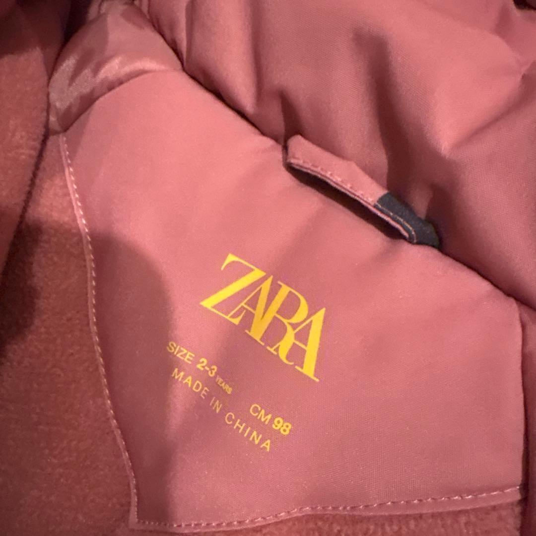 ZARA スキー　ジャンプスーツ　着一のみ　ピンク　ドット　水玉　98cm