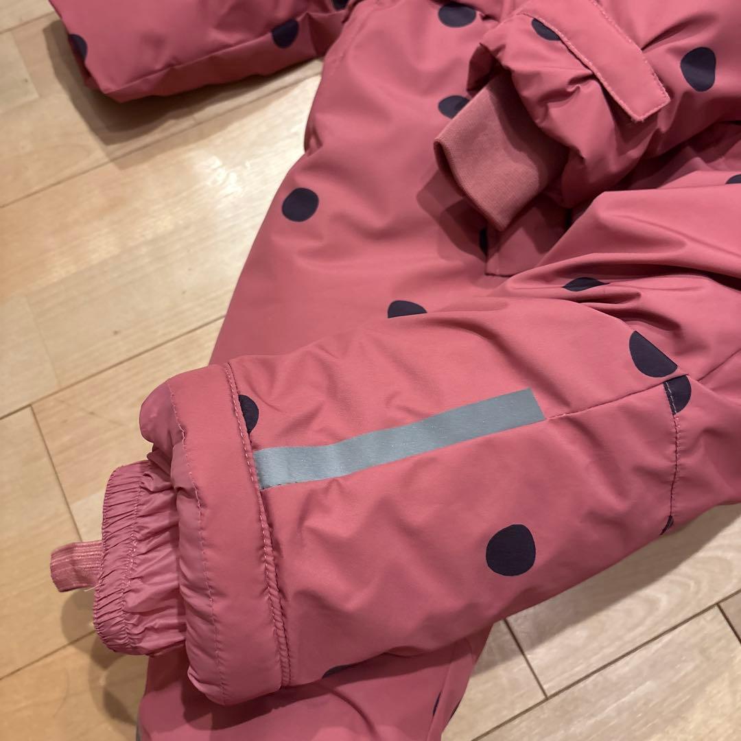 ZARA スキー　ジャンプスーツ　着一のみ　ピンク　ドット　水玉　98cm