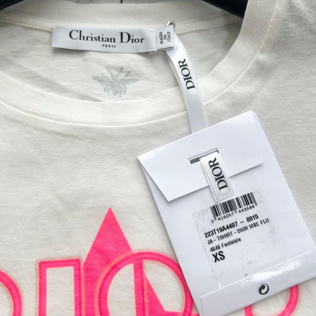 タグ付♡ クリスチャン ディオール VIBE Tシャツ XS ホワイト ピンク