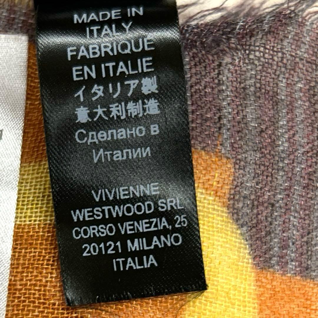 【Vivienne Westwood 】大判ストール イタリア製 シルク　訳あり