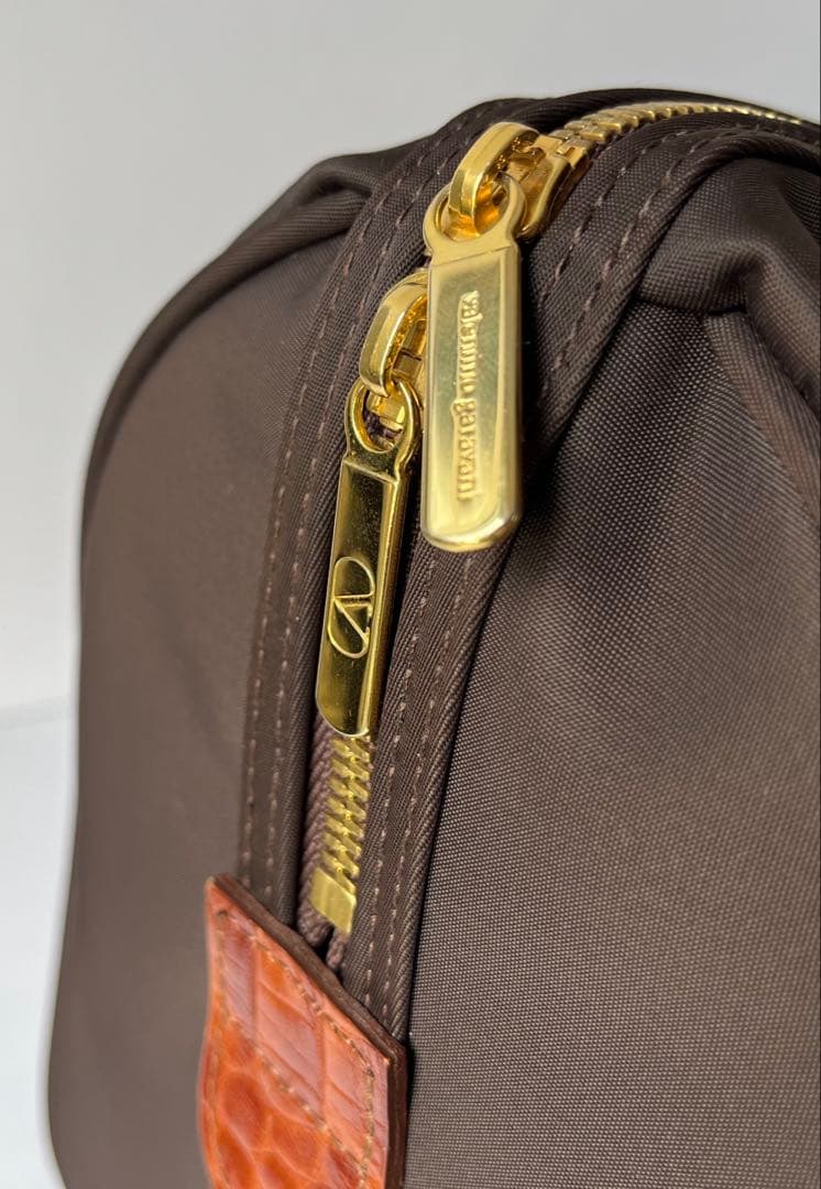 良品✨ ヴァレンティノガラヴァーニスポーツ ボストンバッグ クロコ型押し レザー