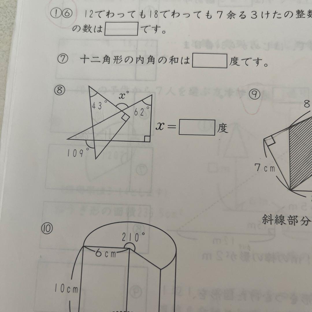 サピックス6年生「算数 基礎力トレーニング」の1年分、全12冊セット
