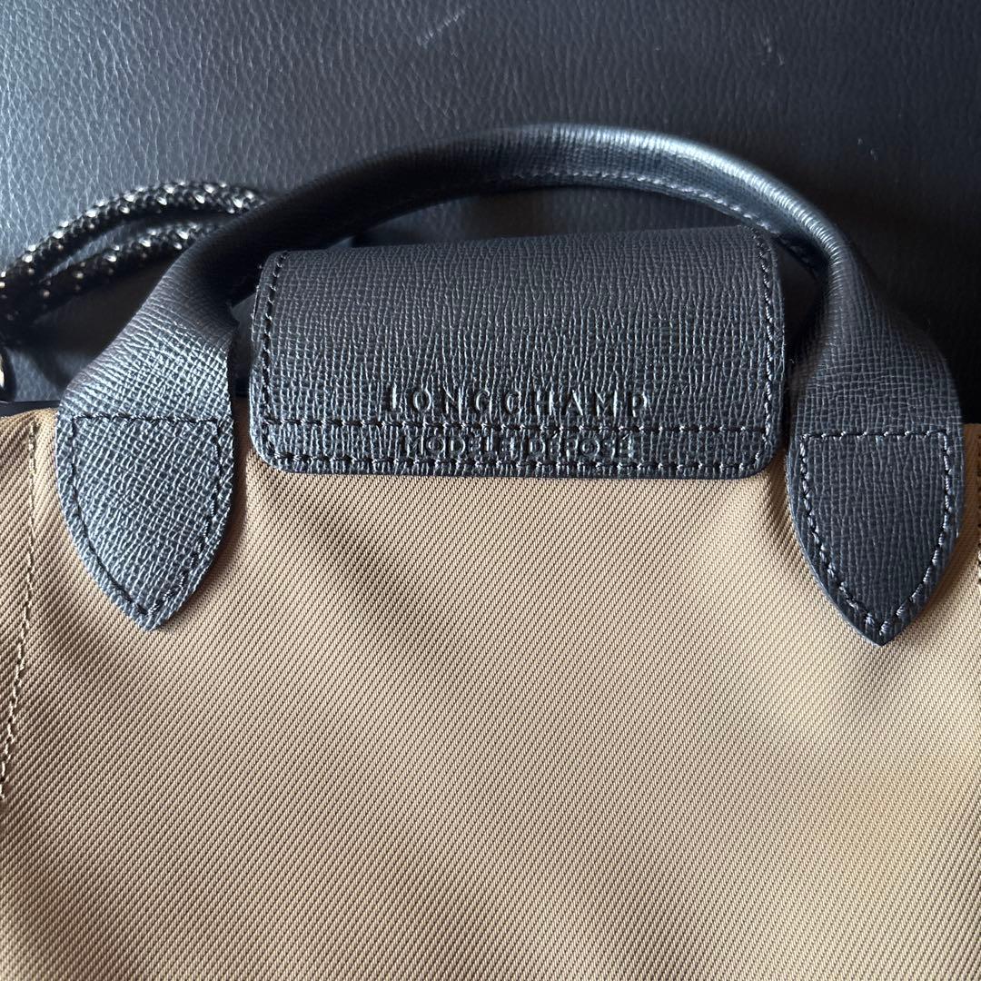 LONGCHAMP ナイロン レザー バッグ
