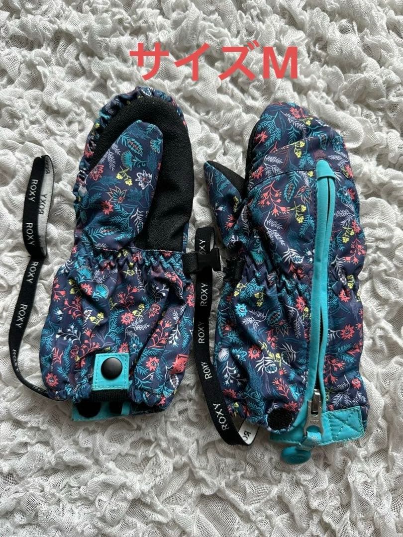 【お得セット】ROXY子ども用スキーウェア 3点ネイビー 花柄