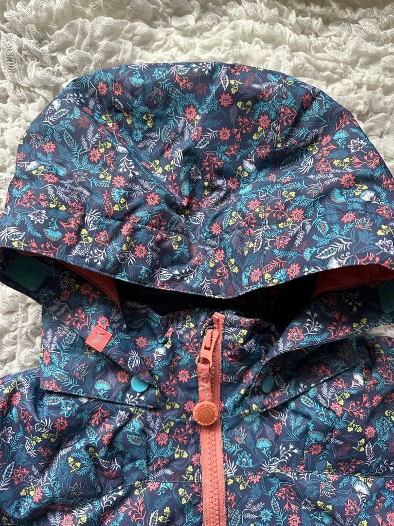 【お得セット】ROXY子ども用スキーウェア 3点ネイビー 花柄