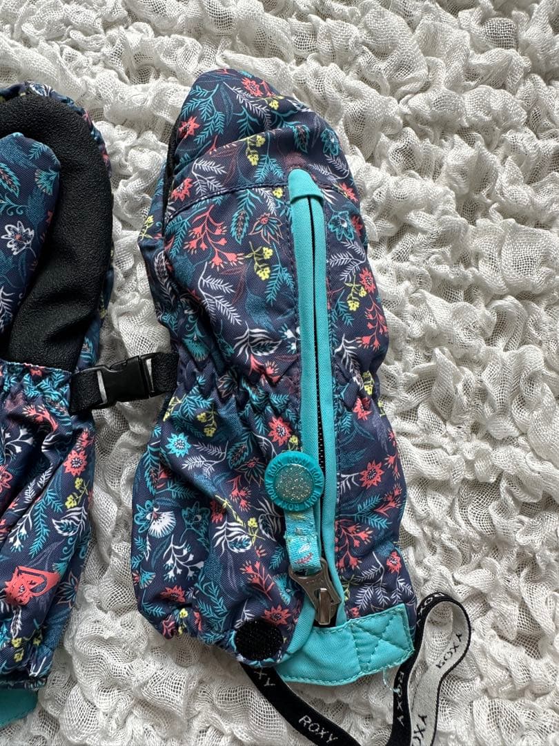 【お得セット】ROXY子ども用スキーウェア 3点ネイビー 花柄