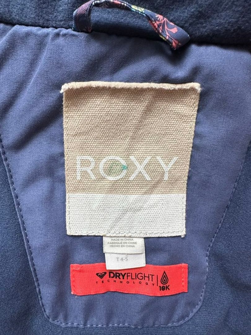 【お得セット】ROXY子ども用スキーウェア 3点ネイビー 花柄