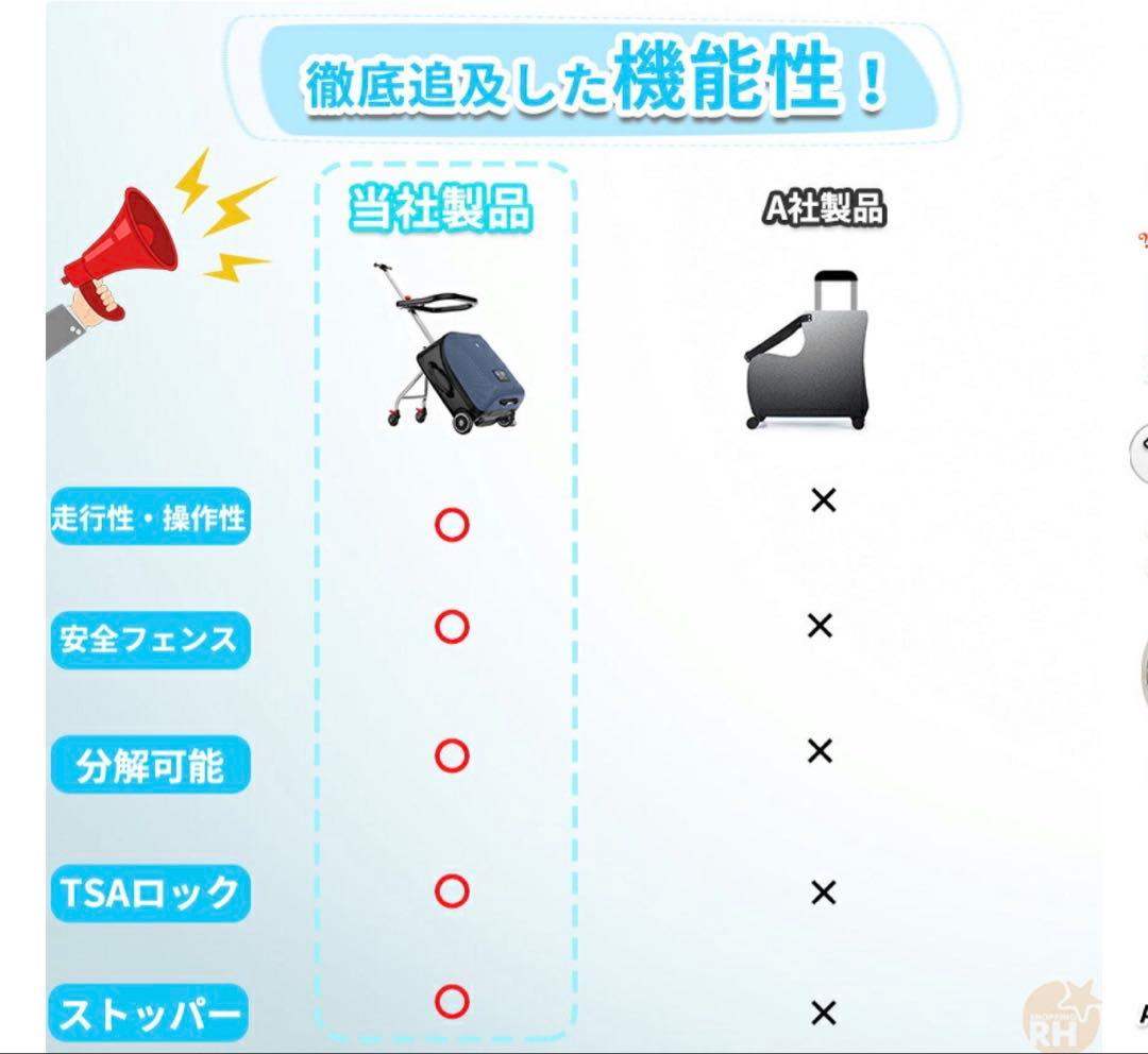 Q-BOX 乗れるスーツケース ブラック