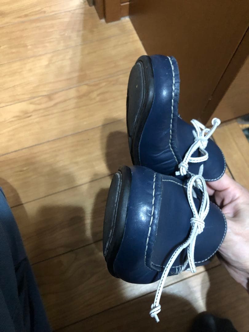 【美品】REGAL リーガル デッキシューズ 本革レザー ネイビー