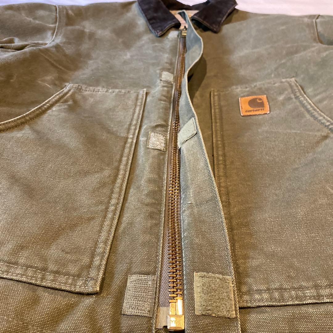 (希少)カーハート トラディショナルジャケット サイズSモスグリーン 短い