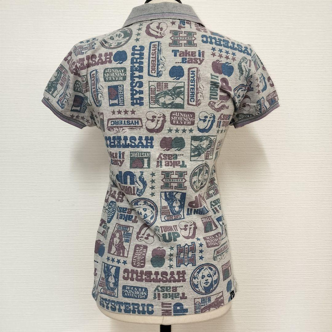 美品 HYSTERIC GLAMOUR 半袖 グレー系 ポロシャツ