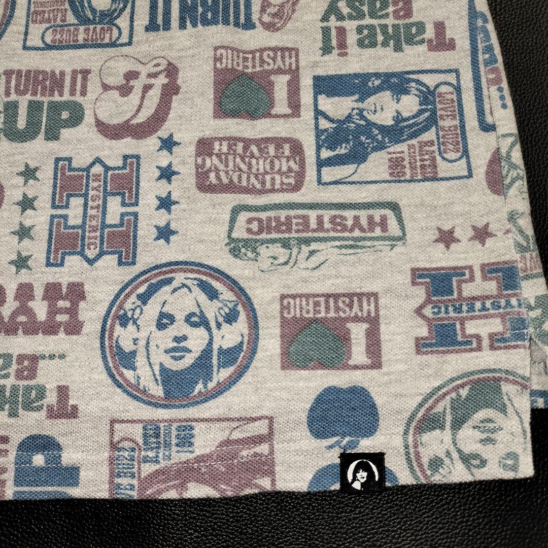 美品 HYSTERIC GLAMOUR 半袖 グレー系 ポロシャツ