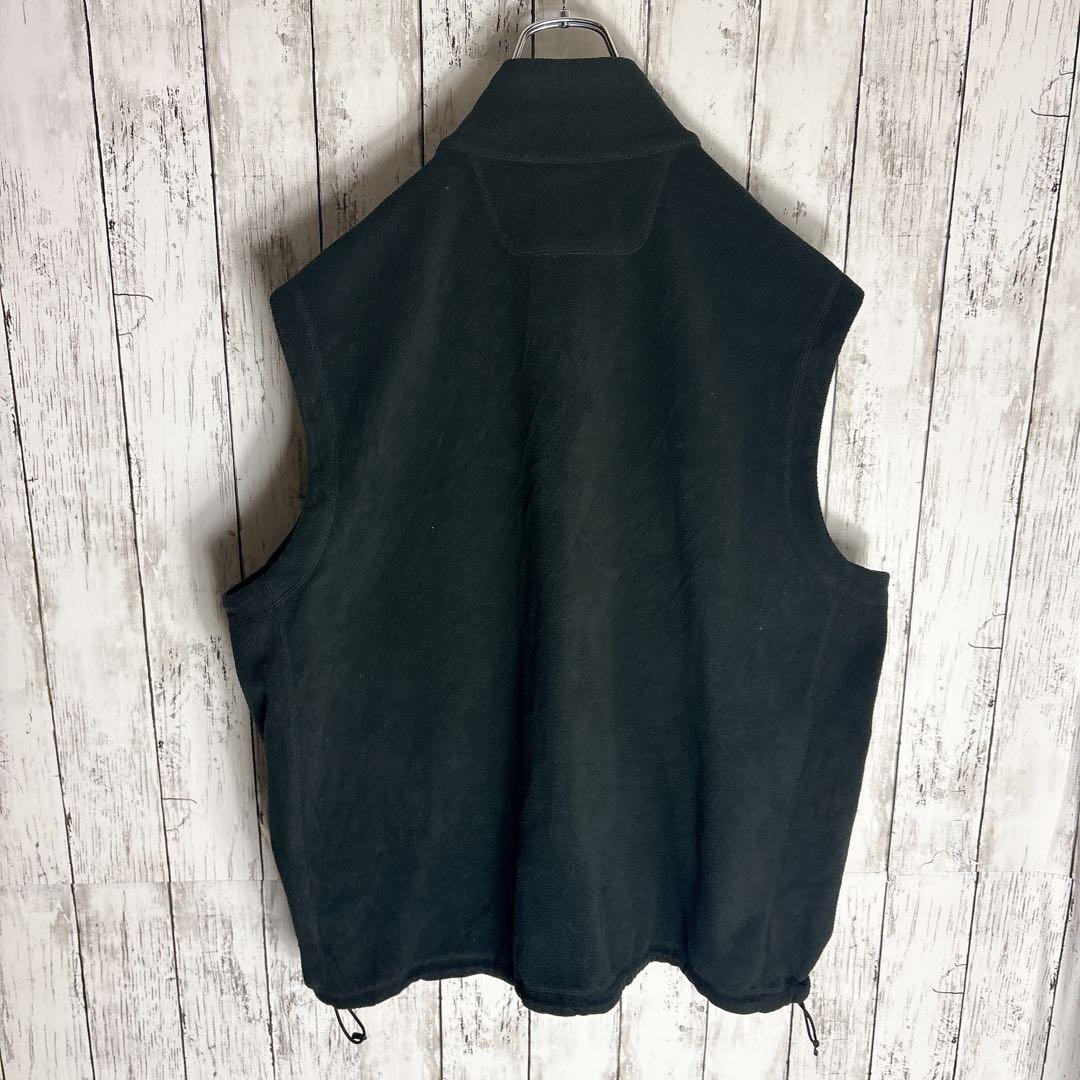 ラルフローレン XXL フリースベスト ブラック ポニー刺繍ロゴ 古着