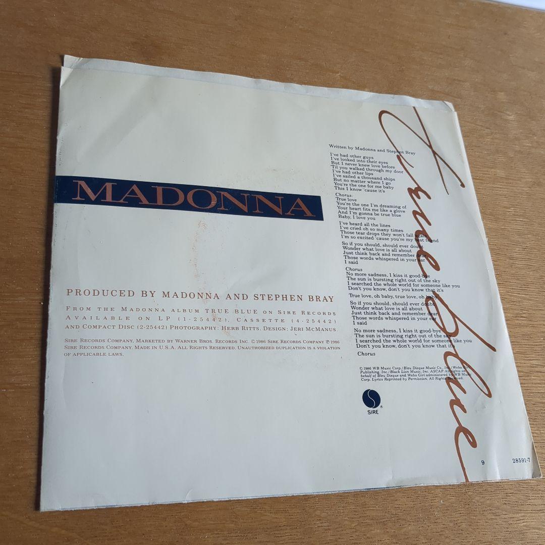 マドンナ　Madonna　True Blue　7\"　ブルーカラーレコード　輸入盤