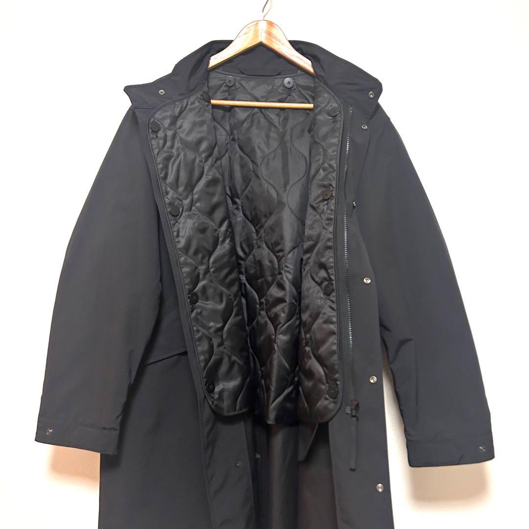 美品　UNIQLO ユニクロ ウィンドプルーフ2WAYコート 黒 M