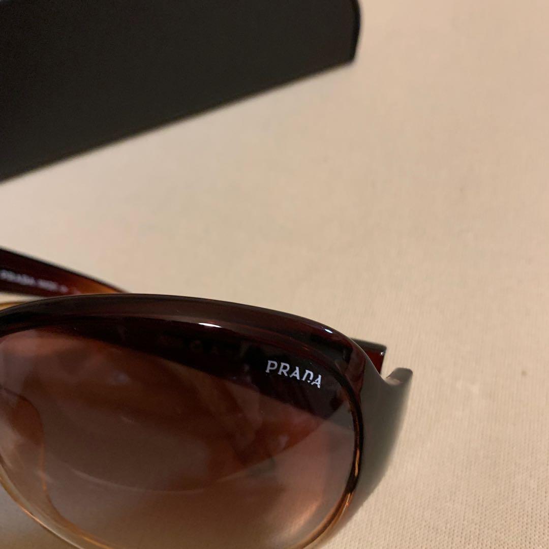 値下げ❣️PRADA ブラウン サングラス ケース付き 大きめ