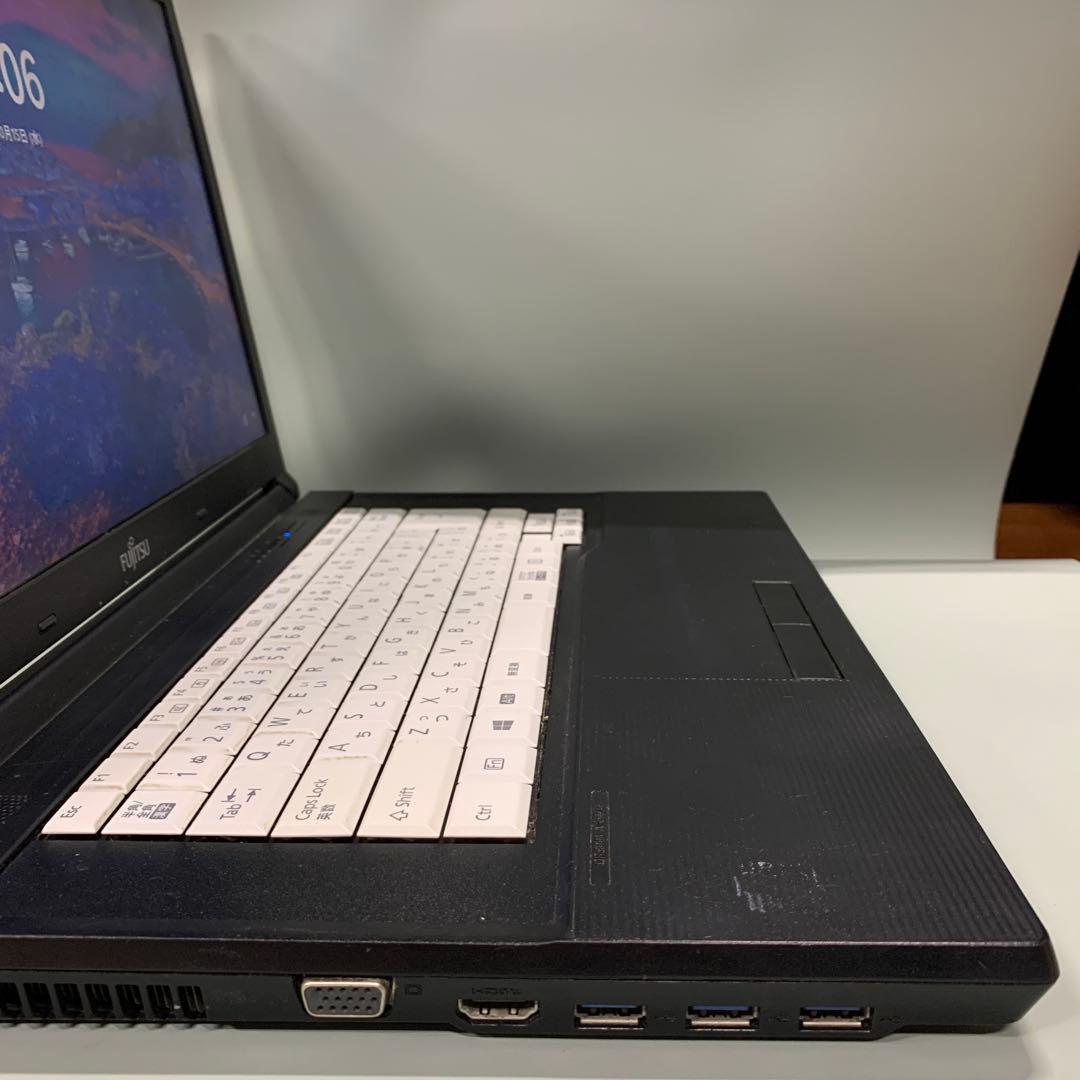 ノートパソコン 富士通 美品 オフィス付き DVD Windows11