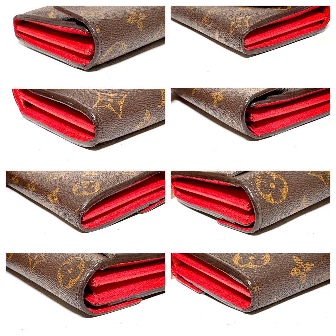【美品】ルイヴィトン 長財布 ポルトフォイユ・サラ コクリコ