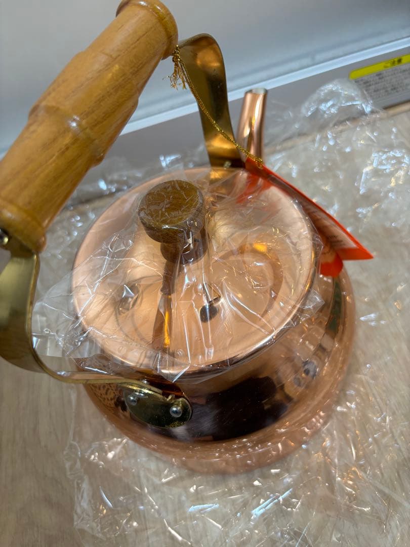 純銅製　ヨーロピアンケトル　2リットル　長期保管未使用品　昭和レトロ