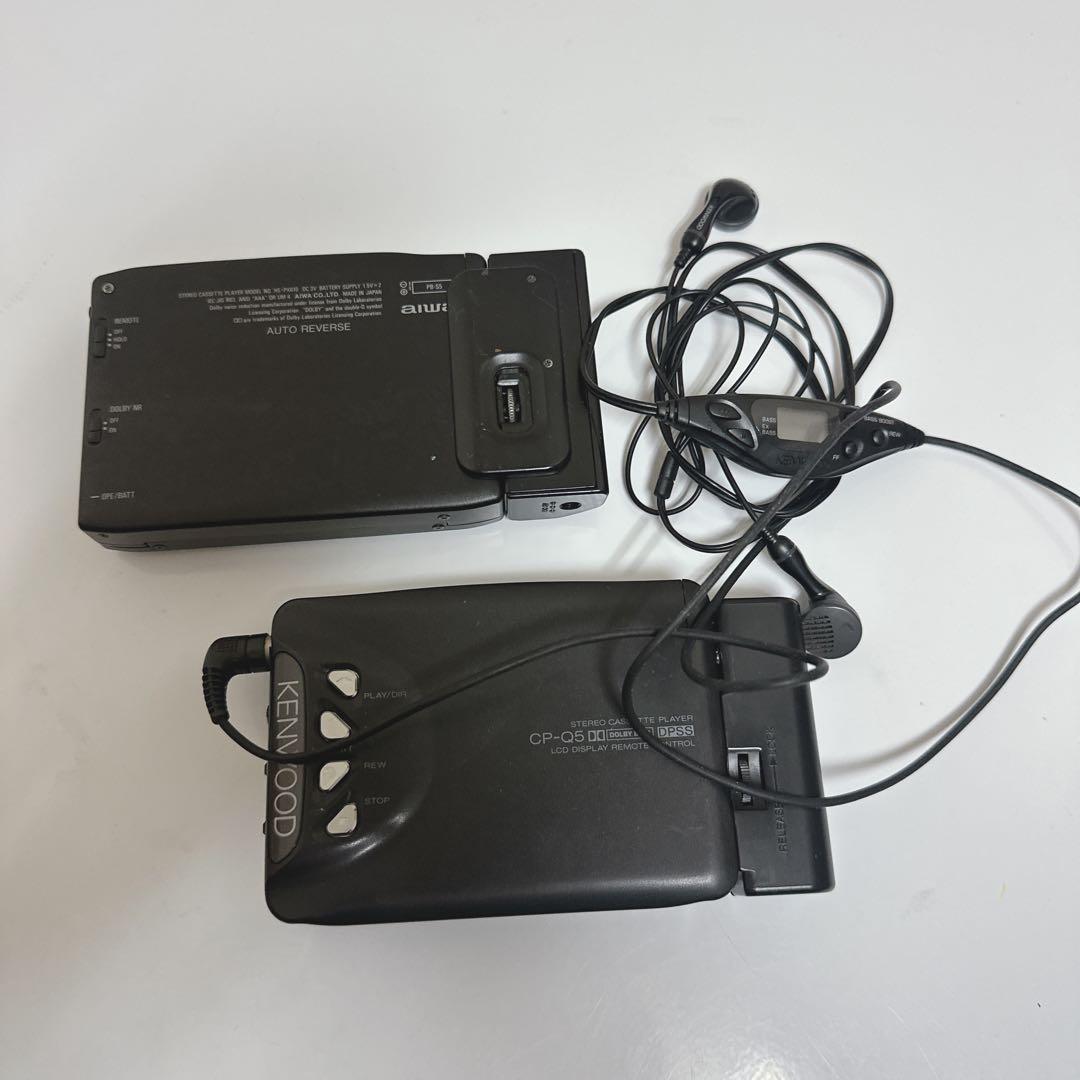 【ジャンク品】KENWOOD aiwa ポータブルカセットプレーヤー イヤー