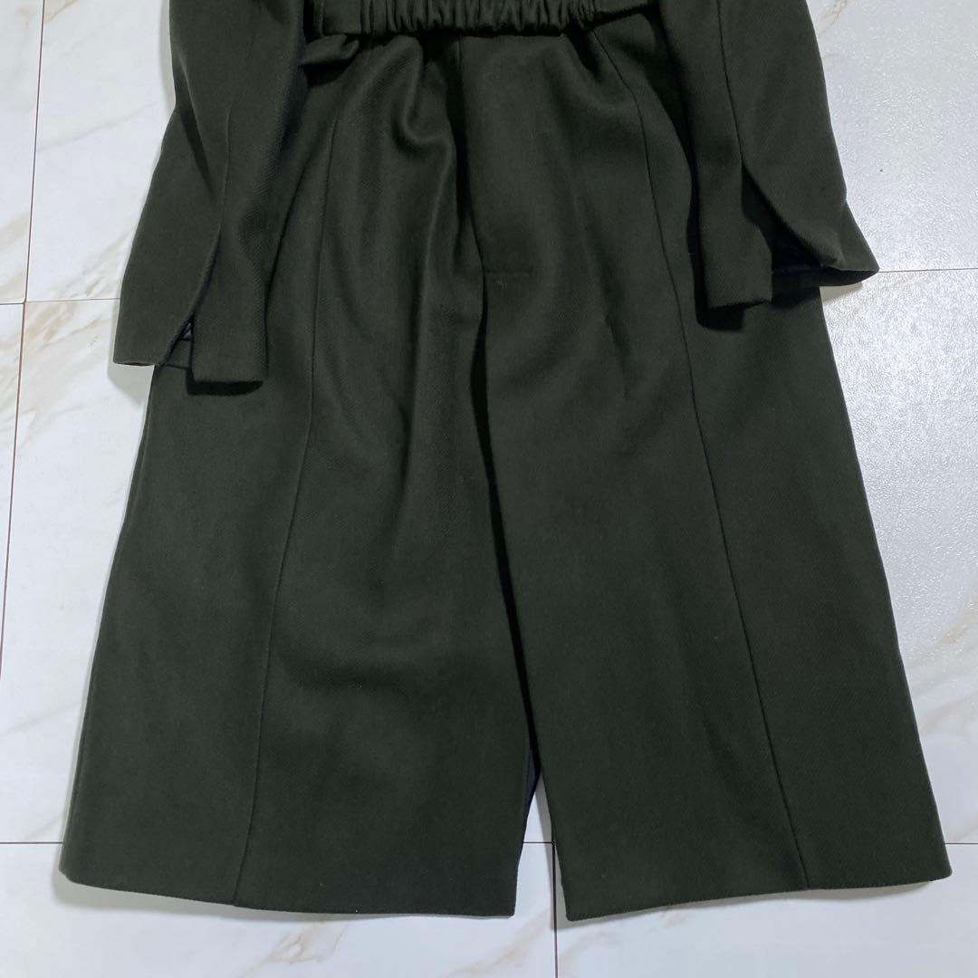 完売♡ZARA マンテコ生地 女優襟 ウールツイルベルデッドコート XL位