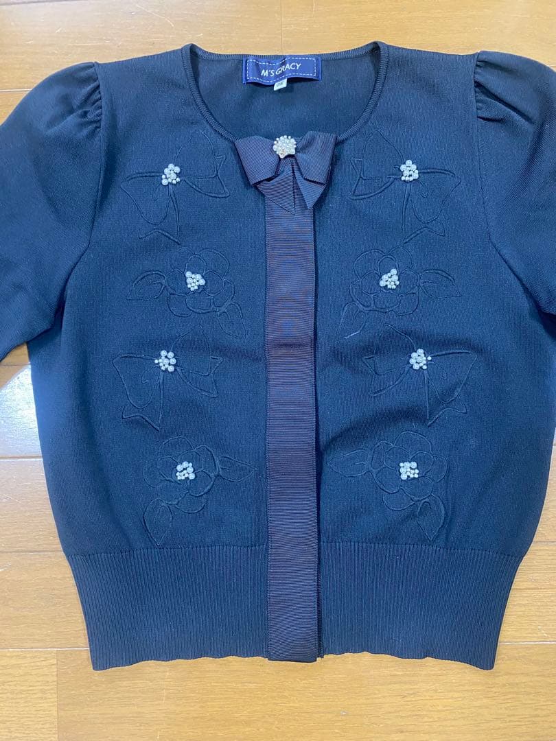 M’s GRACY エムズグレイシー　カーディガン　黒　38 保管品