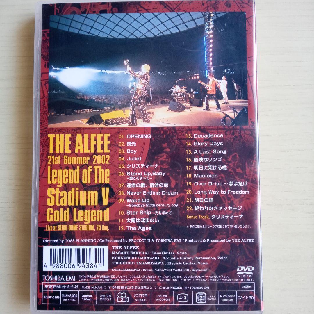 THE ALFEE/21st Summer 2002 DVDセット売り